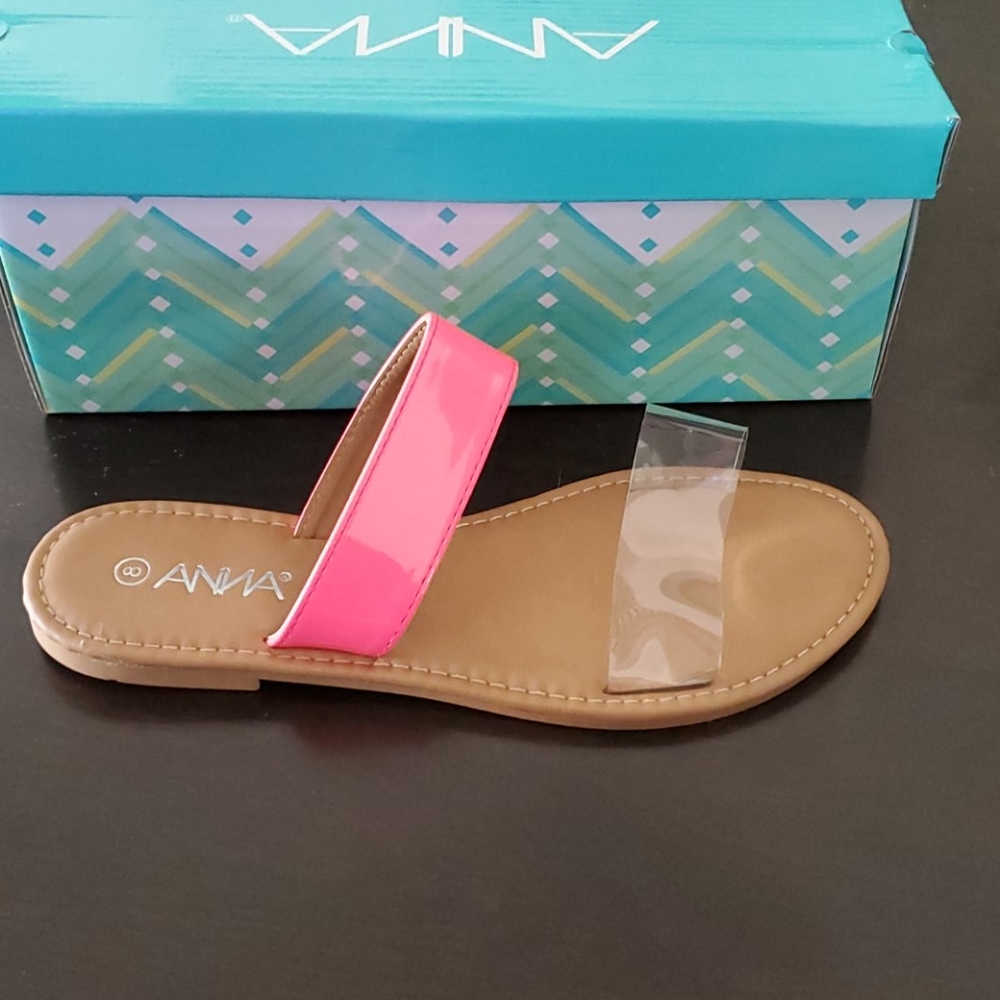 Flat Narrow 2 Strap Sandals